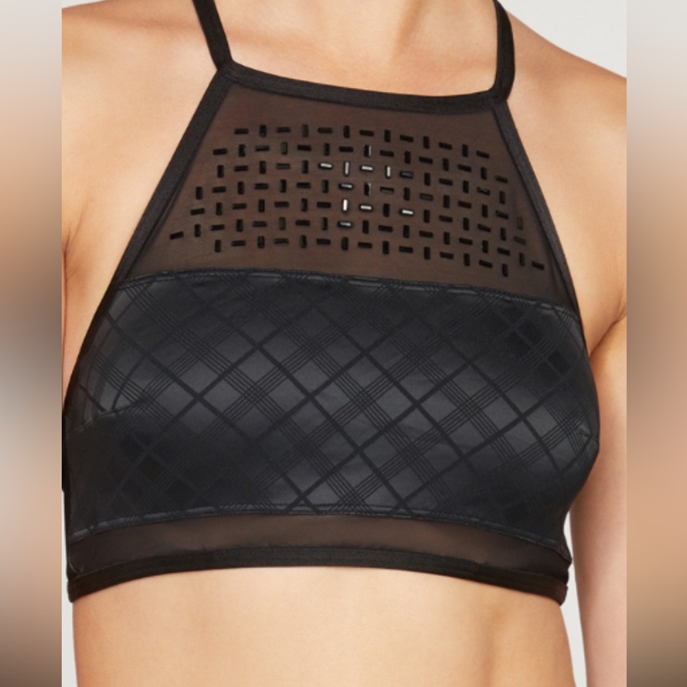 WOLFORD black sheer mesh bralette